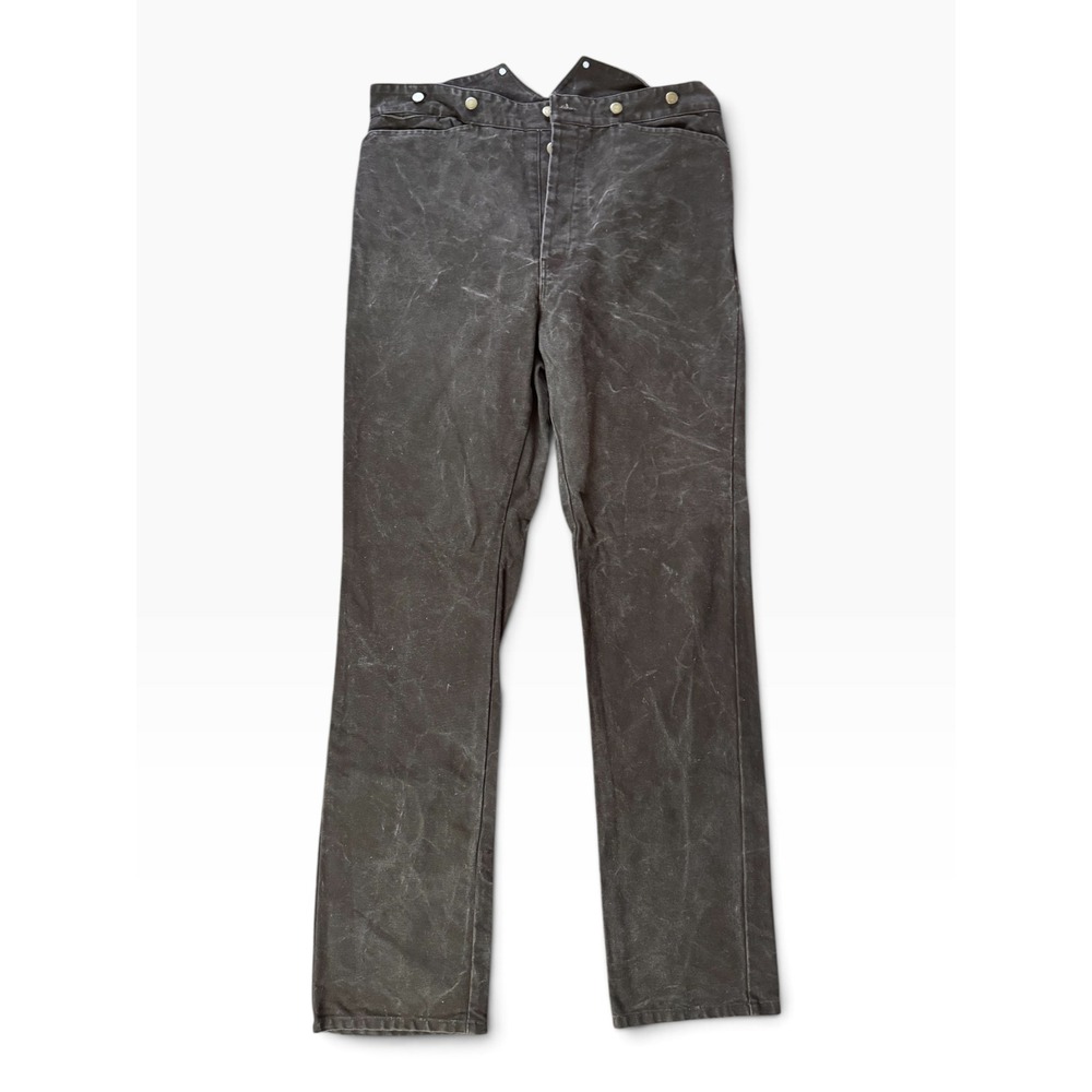 Frontier Classics Mens Brown Canvas Cinch Back Fishtail Western Pants 38x35